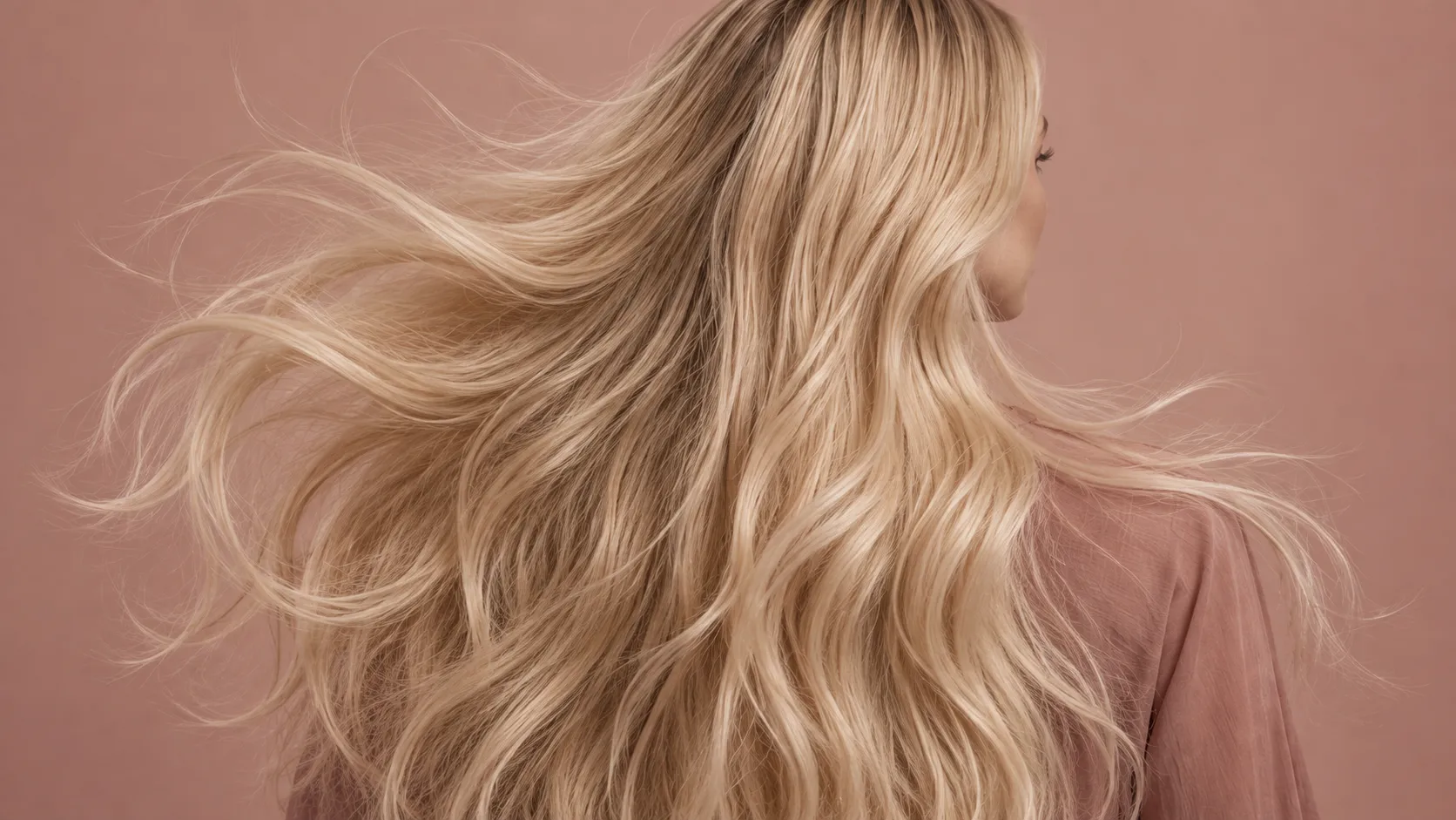 A stylist gently combing through a client's long blonde hair during a consultation.